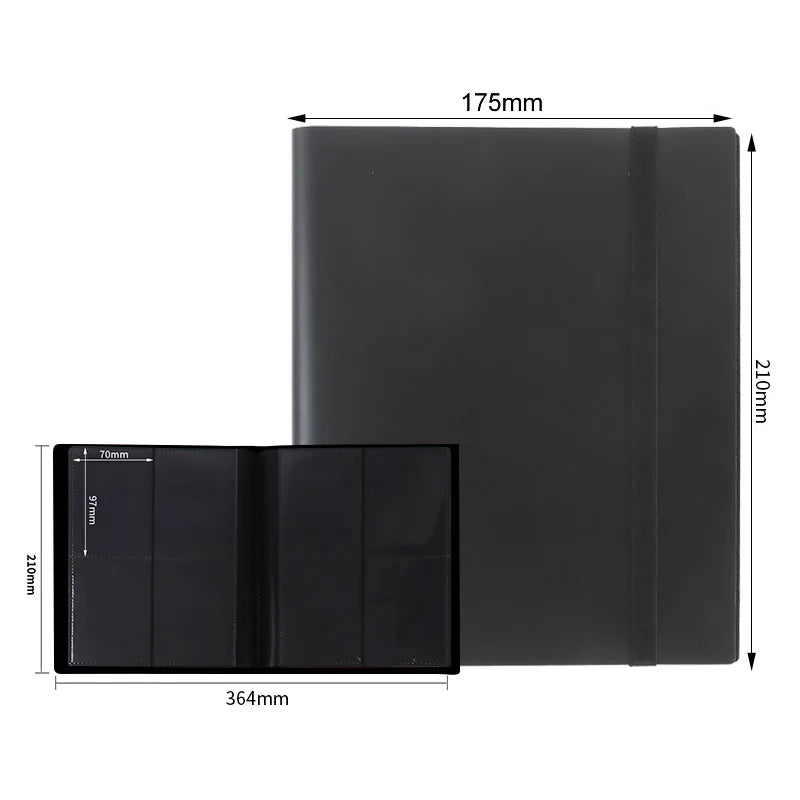 Classeur Album 160/360 Cartes - Binder 4 ou 9 Pochettes pour Pokémon, Yu-Gi-Oh, Baseball