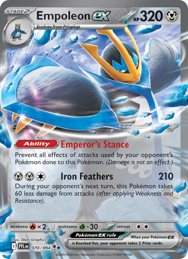 Pingoléon-ex 070/130 — Pokémon Flammes Fantasmagoriques (ME02)