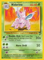 Nidorino 54/130 Pokémon Base Set 2 (B2)