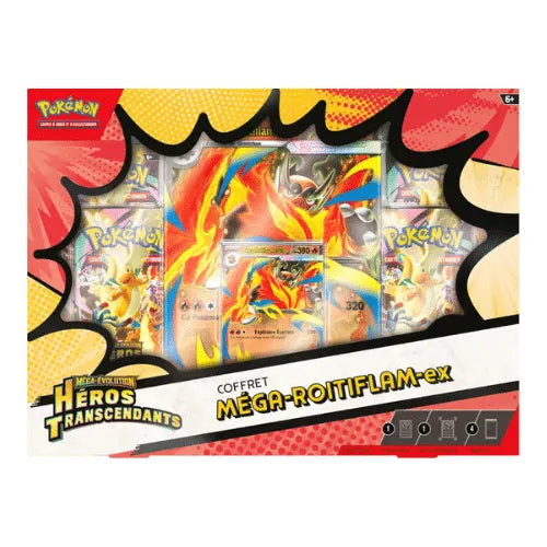 Coffret Pokémon Méga-Roitiflam-ex — Héros Transcendants (ME2.5) FR/EN