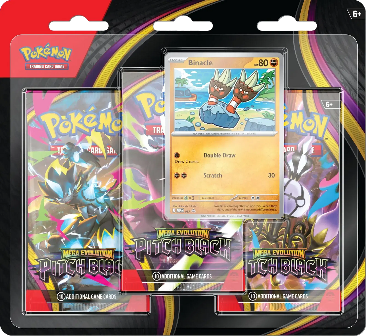 Précommande Pokémon Nuit Noire (Pitch Black) ME5 - Tripack Blister 3 Boosters + Promo Opermine FR/EN | Sortie 17.07.2026