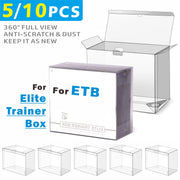 Protections PET Transparentes pour Elite Trainer Box Pokémon - Pack 5 ou 10 Étuis 0,45mm