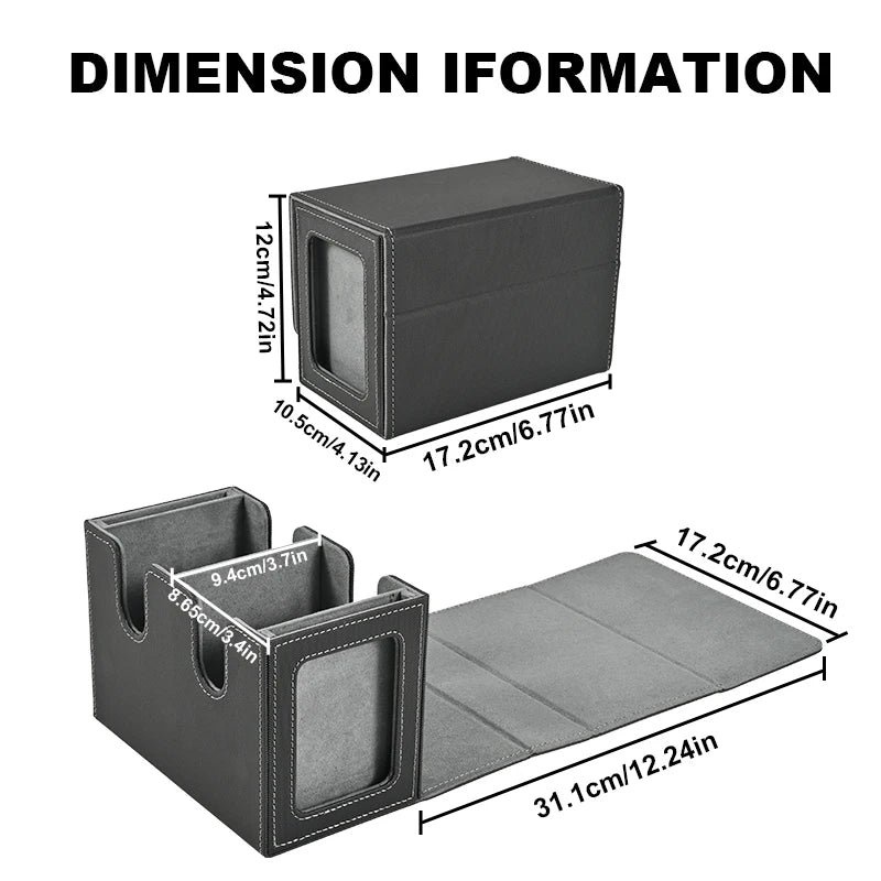 Deck Box Double avec Display Commander - Boîte de Rangement 140+ Cartes pour TCG, Magic, Pokémon