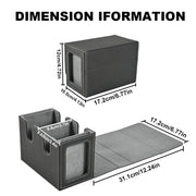 Deck Box Double avec Display Commander - Boîte de Rangement 140+ Cartes pour TCG, Magic, Pokémon