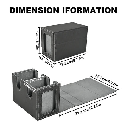 Deck Box Double avec Display Commander - Boîte de Rangement 140+ Cartes pour TCG, Magic, Pokémon