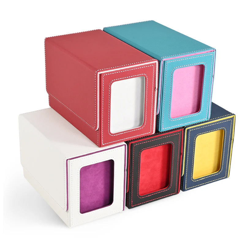 Deck Box Double avec Display Commander - Boîte de Rangement 140+ Cartes pour TCG, Magic, Pokémon
