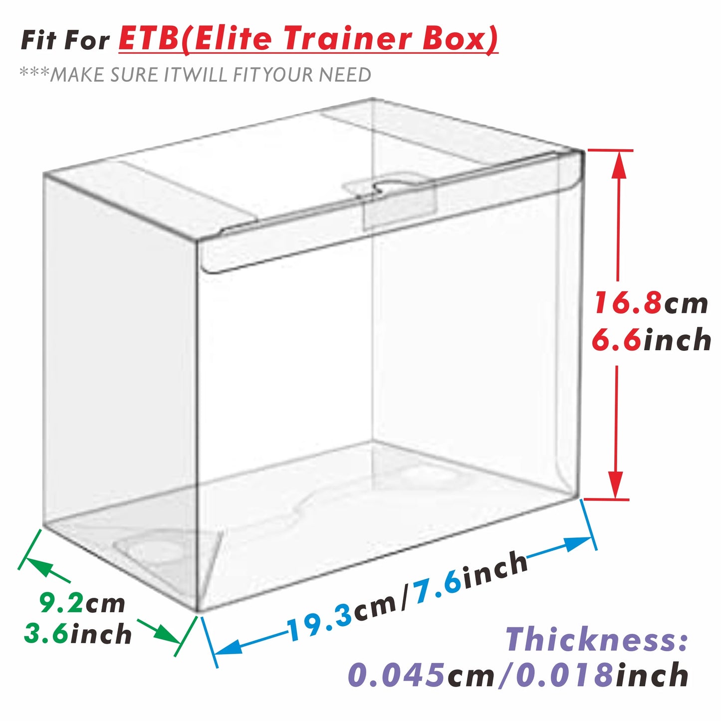 Protections PET Transparentes pour Elite Trainer Box Pokémon - Pack 5 ou 10 Étuis 0,45mm