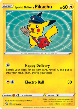 Special Delivery Pikachu SWSH074/PROMO — Pokémon Promo Épée et Bouclier (SWSHP)