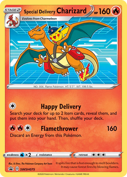 Special Delivery Charizard SWSH075/PROMO — Pokémon Promo Épée et Bouclier (SWSHP)