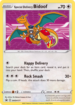 Special Delivery Bidoof SWSH177/PROMO — Pokémon Promo Épée et Bouclier (SWSHP)