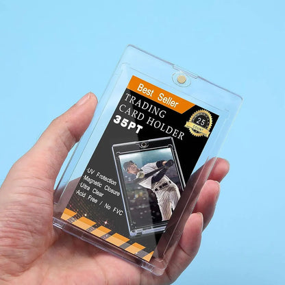 Support Magnétique 35PT pour Cartes à Collectionner - Protège-Cartes Rigide Pokémon, Yu-Gi-Oh, Baseball