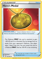 Médaille du Héros 152/203 Pokémon Voltage Éclatant