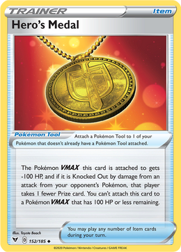 Médaille du Héros 152/203 Pokémon Voltage Éclatant