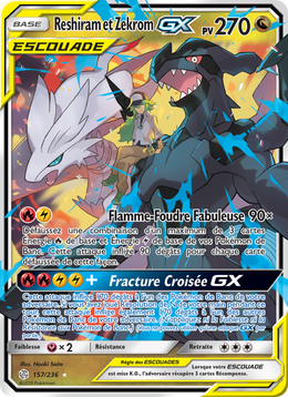 Reshiram et Zekrom GX 157/271 — Pokémon Éclipse Cosmique (CEC)