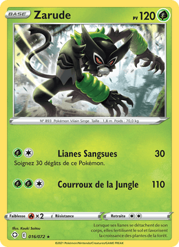 Zarude 16/73 Pokémon Destinées Radieuses (SHF)