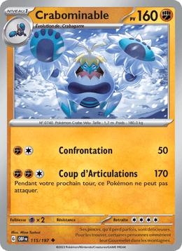 Crabominable 115/230 Pokémon Flammes Obsidiennes (EV03)