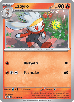 Lapyro 037/295 Pokémon Héros Transcendants (ME2.5)