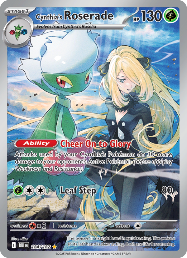 Roserade de Cynthia 184/244 — Pokémon Rivalités Destinées (EV10)