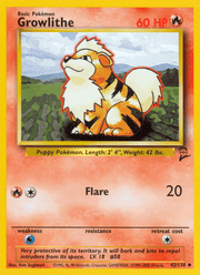 Growlithe 42/130 Pokémon Base Set 2 (B2)