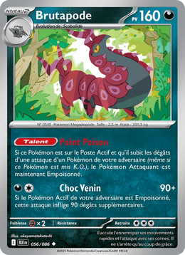 Brutapode 056/172 Pokémon Foudre Noire (BLK)
