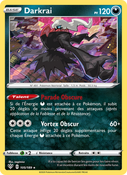 Darkrai 105/201 Pokémon Ténèbres Embrasées