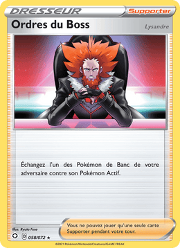 Ordres du Boss (Lysandre) 58/73 Pokémon Destinées Radieuses (SHF)