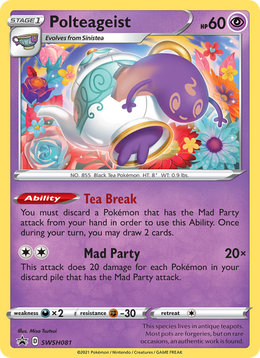 Polthégeist SWSH081/PROMO — Pokémon Promo Épée et Bouclier (SWSHP)