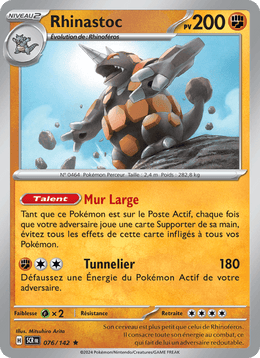 Rhinastoc 076/175 Pokémon Couronne Stellaire (EV07)