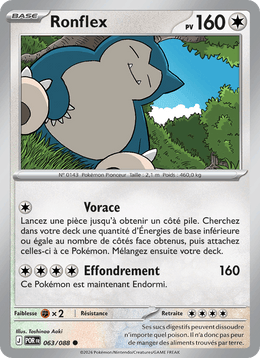 Ronflex 063/124 Pokémon Équilibre Parfait (ME03)