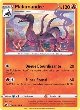 Malamandre 028/160 Pokémon Zénith Suprême (CRZ)