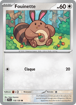 Fouinette 118/190 Pokémon Aventures Ensemble (EV09)