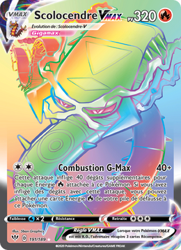 Scolocendre VMAX 191/201 Pokémon Ténèbres Embrasées