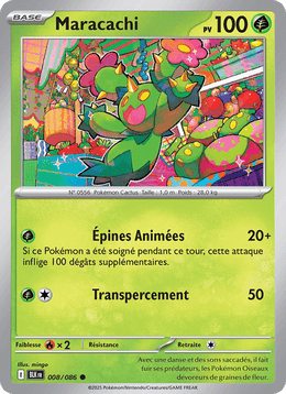 Maracachi 008/172 Pokémon Foudre Noire (BLK)