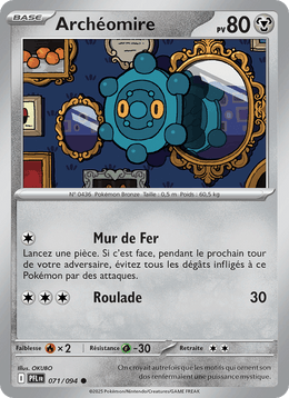 Archéomire 071/130 Pokémon Flammes Fantasmagoriques (ME02)