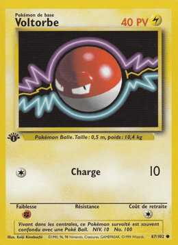 Voltorbe 67/102 Pokémon Set de Base (BS)