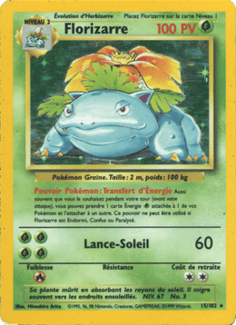 Florizarre 15/102 Pokémon Set de Base (BS)