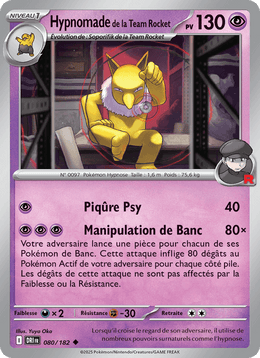 Hypnomade de la Team Rocket 080/244 Pokémon Rivalités Destinées (EV10)