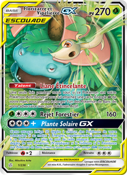Florizarre et Vipélierre GX 1/271 — Pokémon Éclipse Cosmique (CEC)