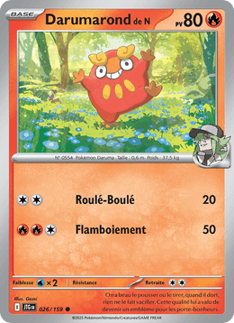 Darumarond de N 026/190 Pokémon Aventures Ensemble (EV09)