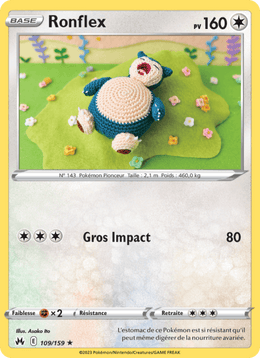 Ronflex 109/160 Pokémon Zénith Suprême (CRZ)