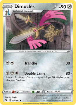 Dimoclès 134/209 Pokémon Clash des Rebelles
