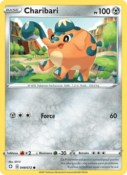Charibari 49/73 Pokémon Destinées Radieuses (SHF)