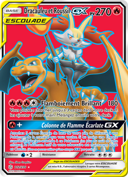 Dracaufeu et Roussil GX 212/271 — Pokémon Éclipse Cosmique (CEC)