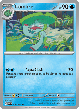 Lombre 036/190 Pokémon Aventures Ensemble (EV09)