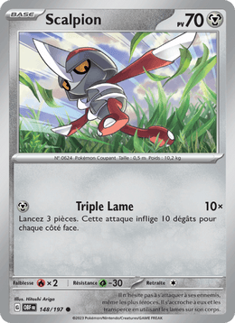 Scalpion 148/230 Pokémon Flammes Obsidiennes (EV03)