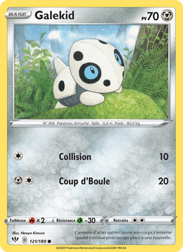 Galekid 121/201 Pokémon Ténèbres Embrasées