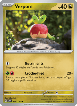 Verpom 138/252 Pokémon Étincelles Déferlantes (EV08)