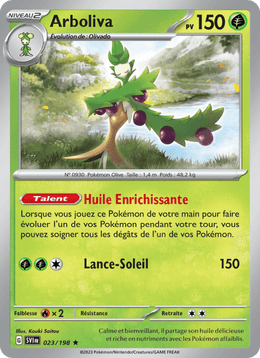 Arboliva 023/258 Pokémon Écarlate et Violet (EV01)