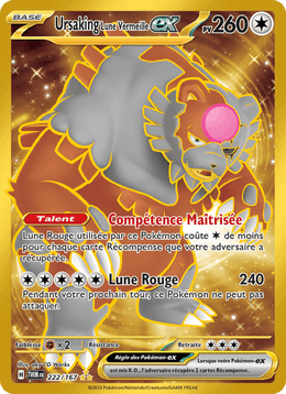 Ursaking Lune Vermeille-ex 222/226 Pokémon Mascarade Crépusculaire (EV06)