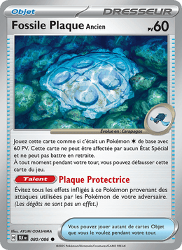 Fossile Plaque Ancien 080/172 Pokémon Foudre Noire (BLK)